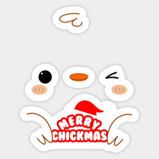 xmas chicken , cute design for Christmas Sticker